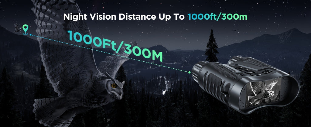 4K Night Vision Goggles for Adults – 64GB Memory Card, 3.2" Screen, 8X Digital Zoom for Hunting, Camping, Security & Outdoor Night Vision Binoculars