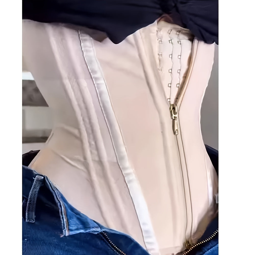 Women's Waist Cincher Compression Belt with Zipper – Strong Tummy Control Body Shaper Slimming Waist Cinching Shapewear for Casual Formal Everyday Wear XS M L XL XXL