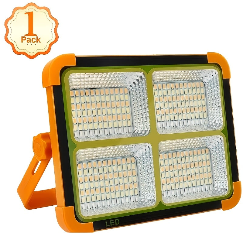 Solar LED Work Light 2000 Lumens Magnetic Hook Adjustable Brightness Solar USB Dual Charging Rechargeable Searchlight Spotlight for Camping Hiking Outdoor Garage Emergency