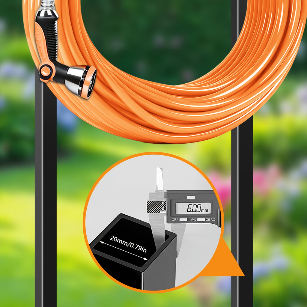 Heavy Duty Metal Garden Hose Holder Freestanding Outdoor Hose Rack Rustproof Ground Stakes for Yard Lawn Patio Garden Backyard