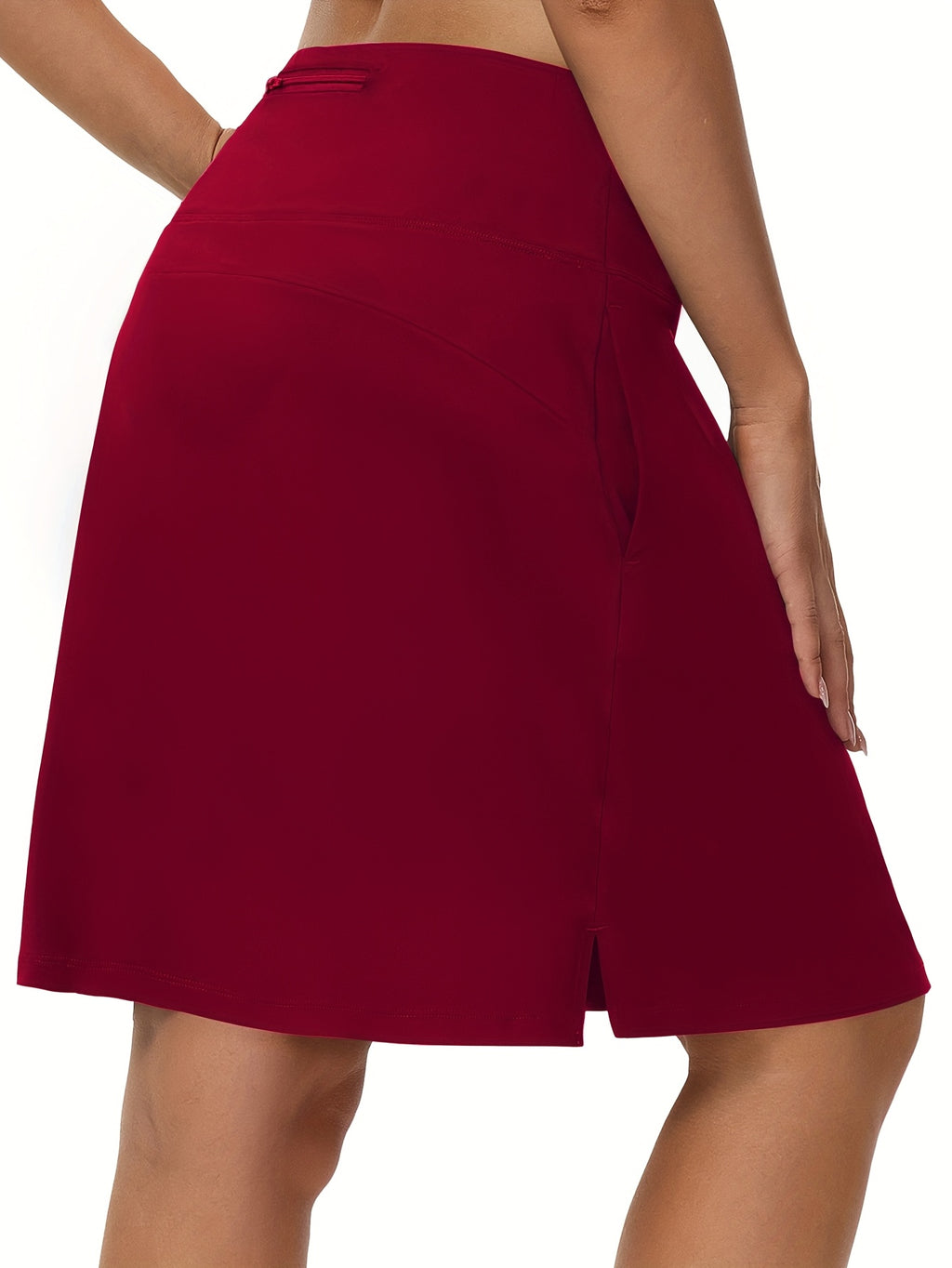 Women's Knee-Length Skort 20-Inch High Waist with 5 Pockets Built-In Shorts Long Athletic Skirt for Tennis Golf Workout Casual Wear S-XXL