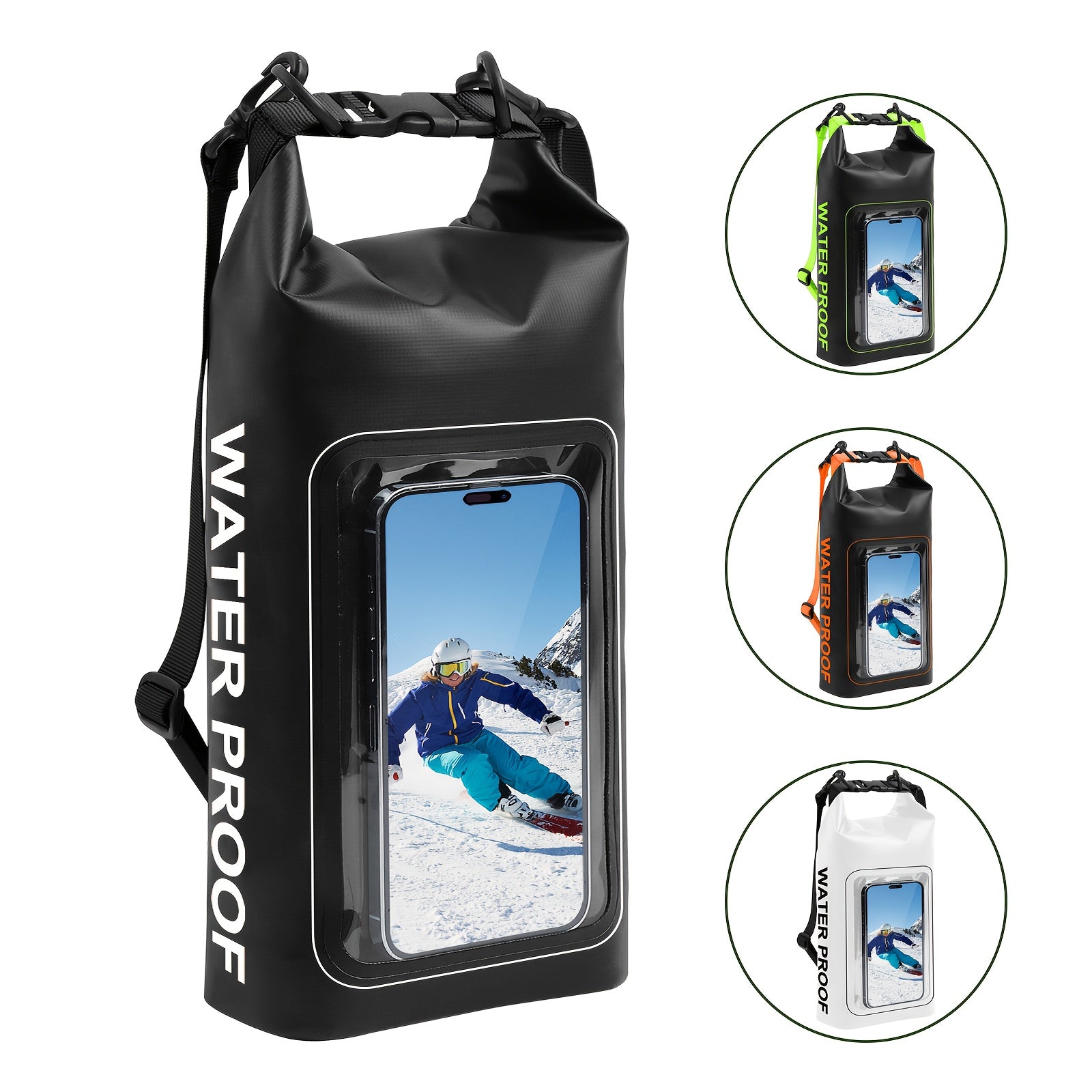 10L Dry Bag Waterproof Roll-Top Sack with Phone Case – Kayaking, Camping, Rafting, Beach, Boating & Fishing Gear Bag for Men Women