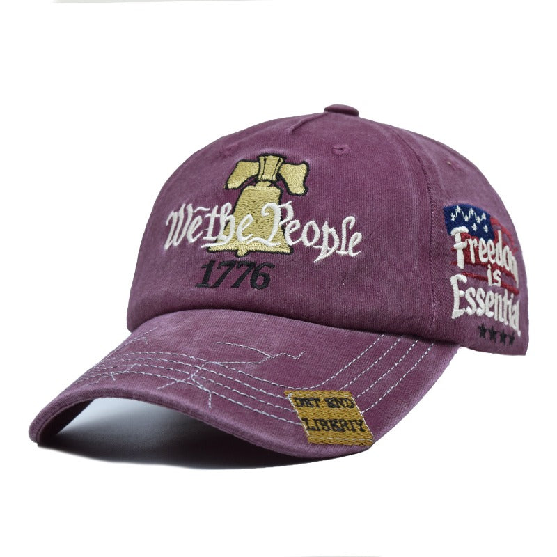 Embroidered Baseball Cap Vintage Water Washed Hat for Men and Women Adjustable Unisex Trendy Dad Hat 2025