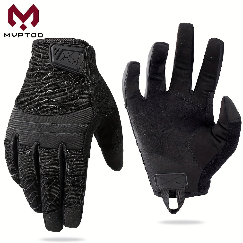 Tactical Full Finger Gloves Touchscreen for Men Women, Breathable Non-Slip Cycling Driving Outdoor Sports Gloves, Durable PC Polycarbonate Mirrored Lens Work Gloves S M L XL
