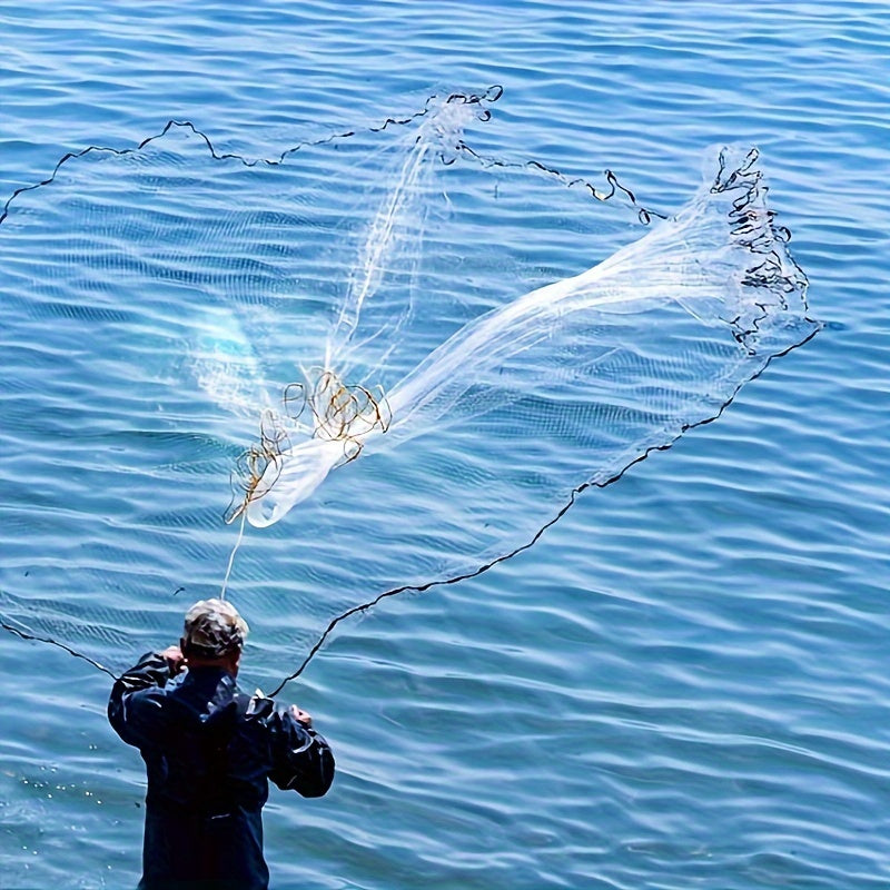 Handmade Fishing Net Set – Heavy-Duty Nylon Bait Cage for Catching Saltwater & Freshwater Fish, Shrimp & Crabs, Sturdy & Durable, Great Fishing Gift