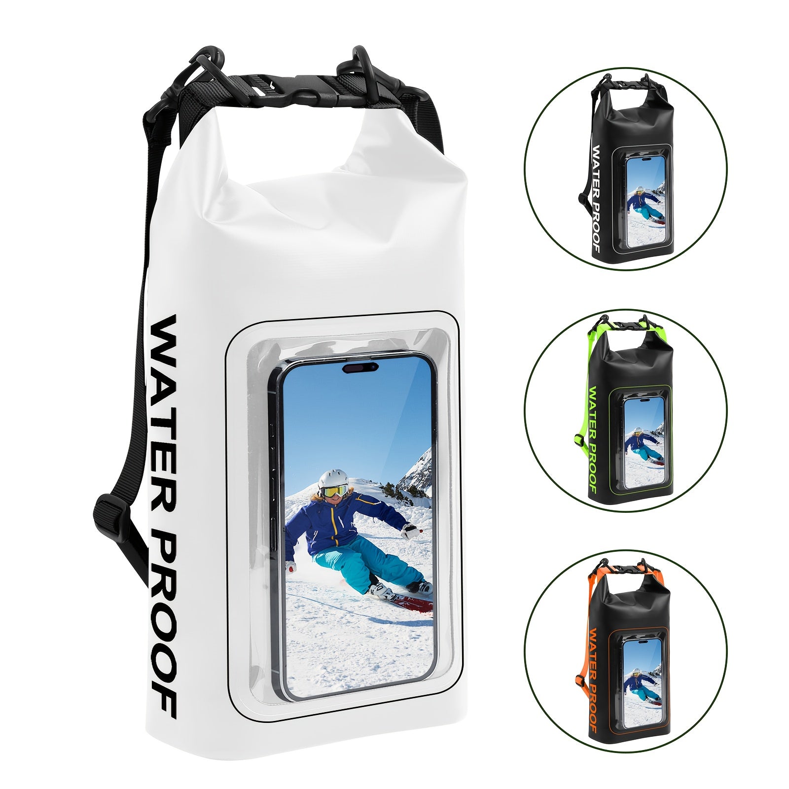 10L Dry Bag Waterproof Roll-Top Sack with Phone Case – Kayaking, Camping, Rafting, Beach, Boating & Fishing Gear Bag for Men Women