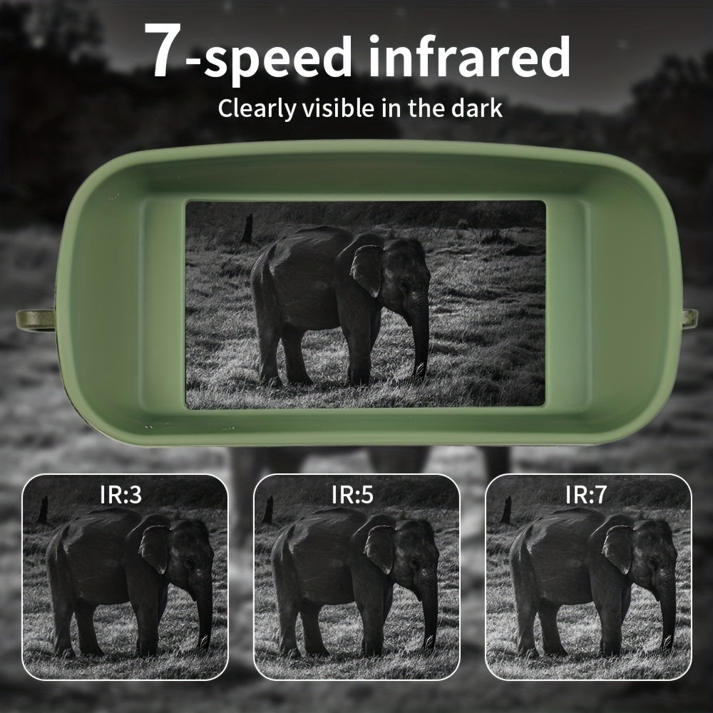 Night Vision Goggles 2.5K Binoculars 6X Digital Zoom 3-Inch HD Screen 7-Speed Infrared 2000mAh – Camouflage for Hunting Wildlife Watching Security
