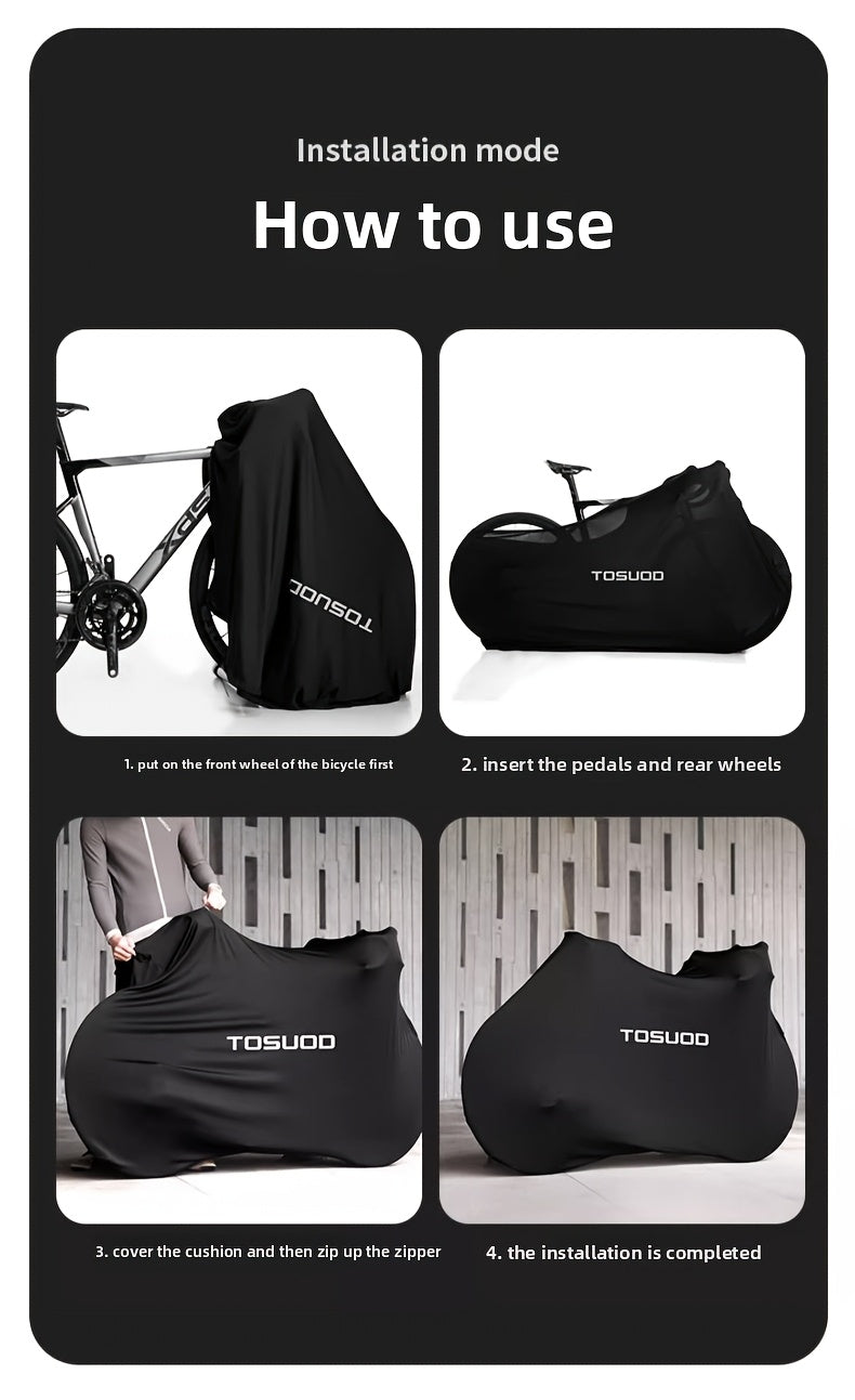 Bike Cover Outdoor Waterproof Dustproof Full Cover Universal Bicycle Protective Cover for Road Mountain Bike Storage UV Protection