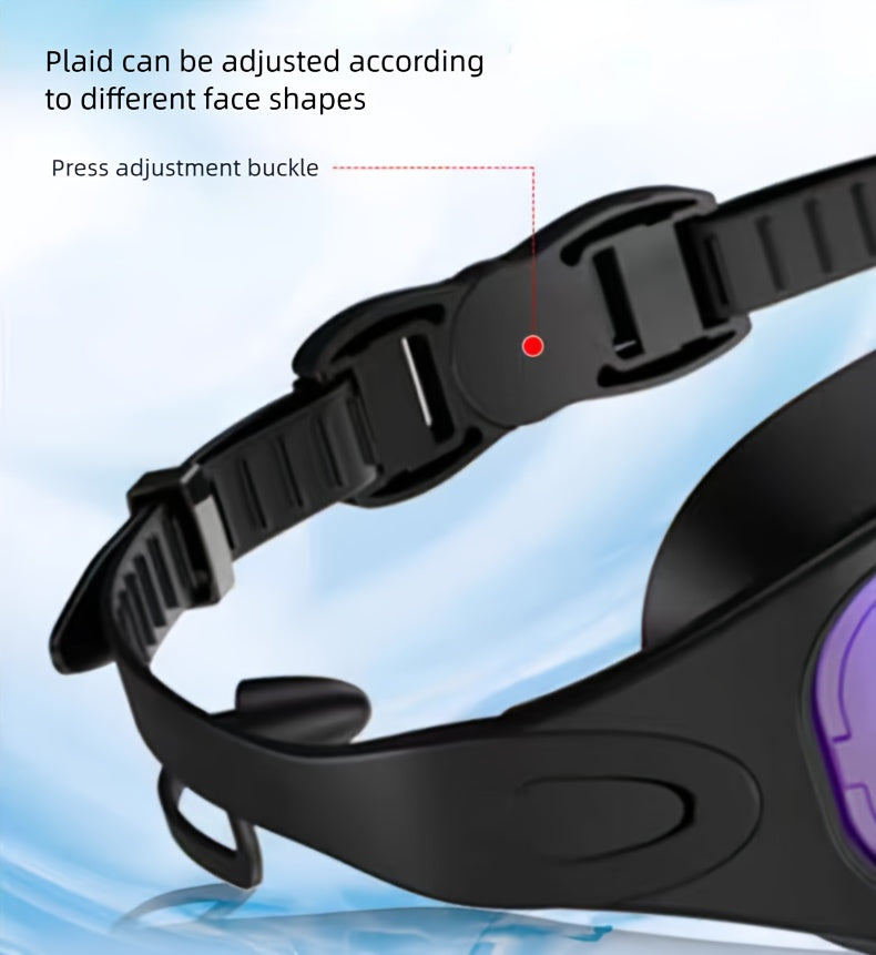 Anti-Fog Swim Goggles 2 Pack with Earplugs Nose Clip Waterproof Bag UV Protection Swimming Goggles Men Women Teens Outdoor Pool Water Sports Gift