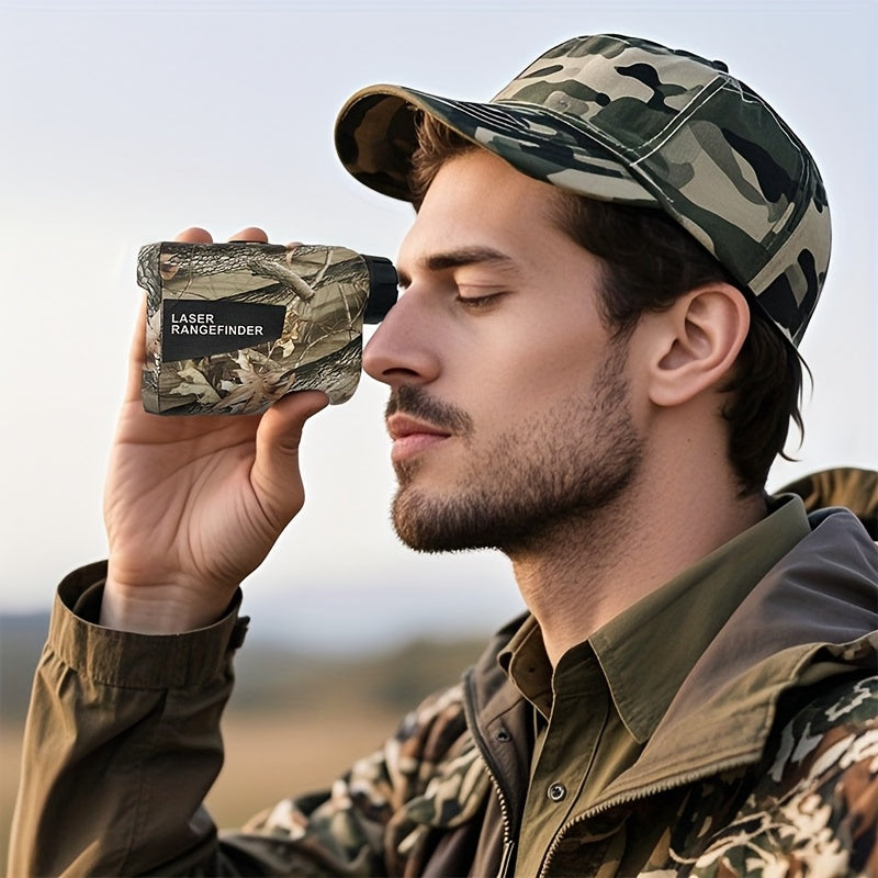 1200 Yard Laser Rangefinder 6X Camo Rechargeable – Golf & Hunting Range Finder with Flagpole Lock, Trajectory Compensation, Speed & Altitude Measurement
