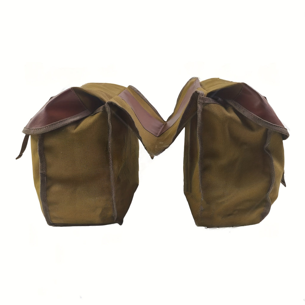 Bicycle Rear Seat Saddle Bag – Durable Double Pannier Bag for Mountain Bike & Road Bike, Back Frame Rack Bag for Cycling, Available in Black, Army Green & Khaki