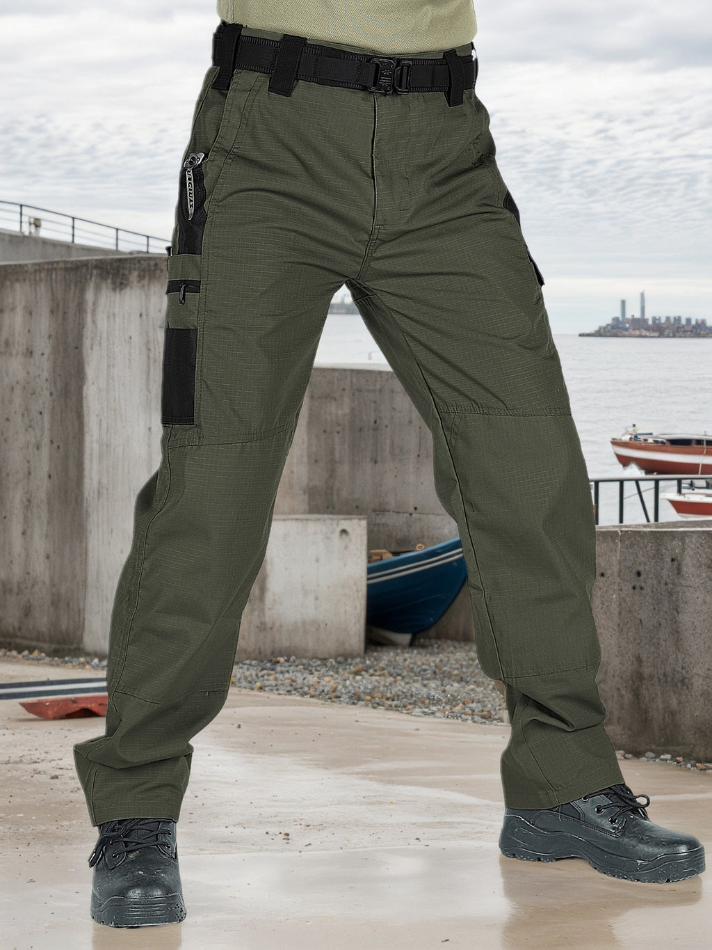 2-Pack Men's Utility Cargo Pants – Lightweight Tactical Workwear with Stretch Ripstop Fabric, Multi-Pocket Design, Sizes S-XXXL, 6 Color Combinations