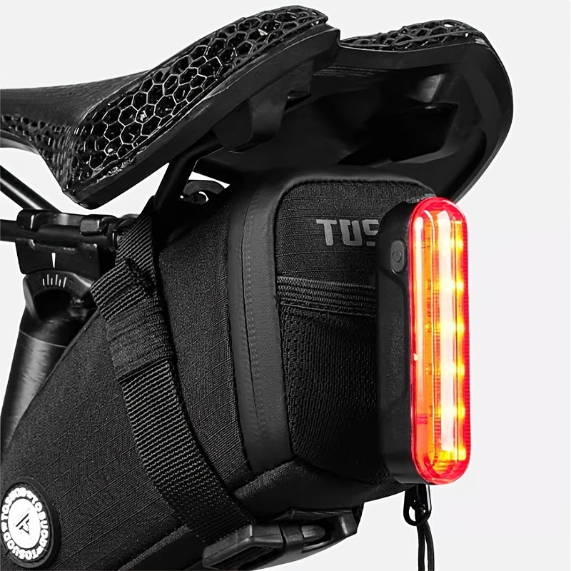 Bike Saddle Bag Large Capacity Waterproof – Reflective Cycling Under Seat Storage Bag for Road & Mountain Bikes with Adjustable Strap