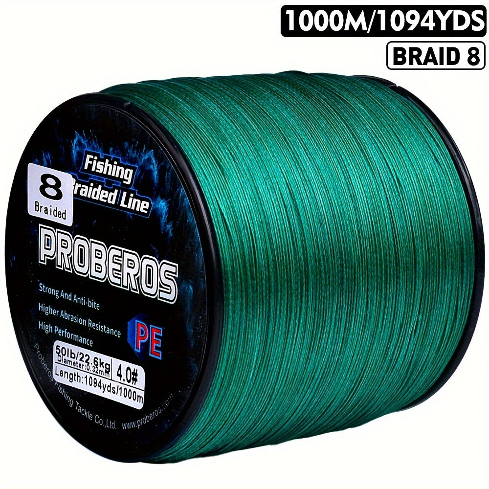 Braided Fishing Line 8 Strand 1094 Yards – Zero Stretch Superline 10LB to 100LB Test, Abrasion Resistant, Freshwater & Saltwater, Gray Green Blue Camo, 1000M Spool