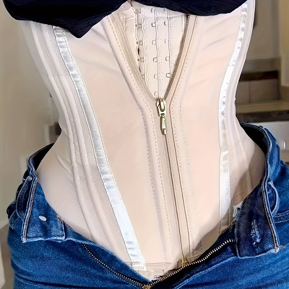 Women's Waist Cincher Compression Belt with Zipper – Strong Tummy Control Body Shaper Slimming Waist Cinching Shapewear for Casual Formal Everyday Wear XS M L XL XXL