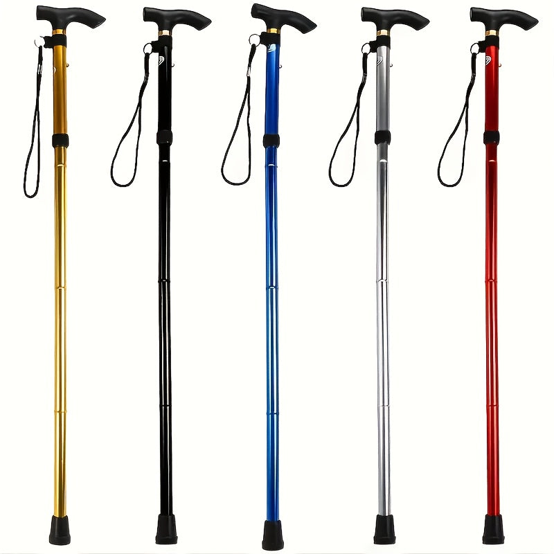 Foldable Hiking Poles 2pcs Adjustable Trekking Poles with Rubber Tips Lightweight Collapsible Walking Sticks for Men Women Outdoor Hiking Camping Trail