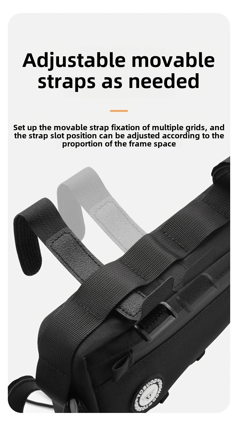 Bike Frame Bag Large Capacity Waterproof Bicycle Triangle Bag for Road Mountain Gravel Bike – Down Tube Front Beam Cycling Storage with Zipper
