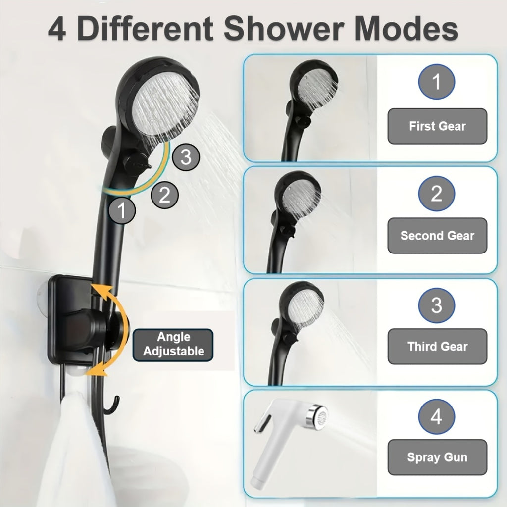 Portable Camping Shower Pump 6000mAh Rechargeable, IPX7 Waterproof Outdoor Shower with LED Display Multiple Modes 120 Min Runtime, Handheld Camp Shower for Hiking Pet Washing Car Beach Travel