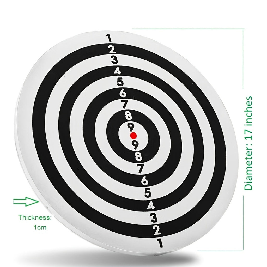 17 Inch Dart Board Set Double Sided Flocking Dartboard Solid Alloy Frame with 12 Darts for Family Games Office Bar Professional Competition Home Entertainment