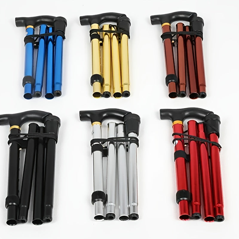 Foldable Hiking Poles 2pcs Adjustable Trekking Poles with Rubber Tips Lightweight Collapsible Walking Sticks for Men Women Outdoor Hiking Camping Trail