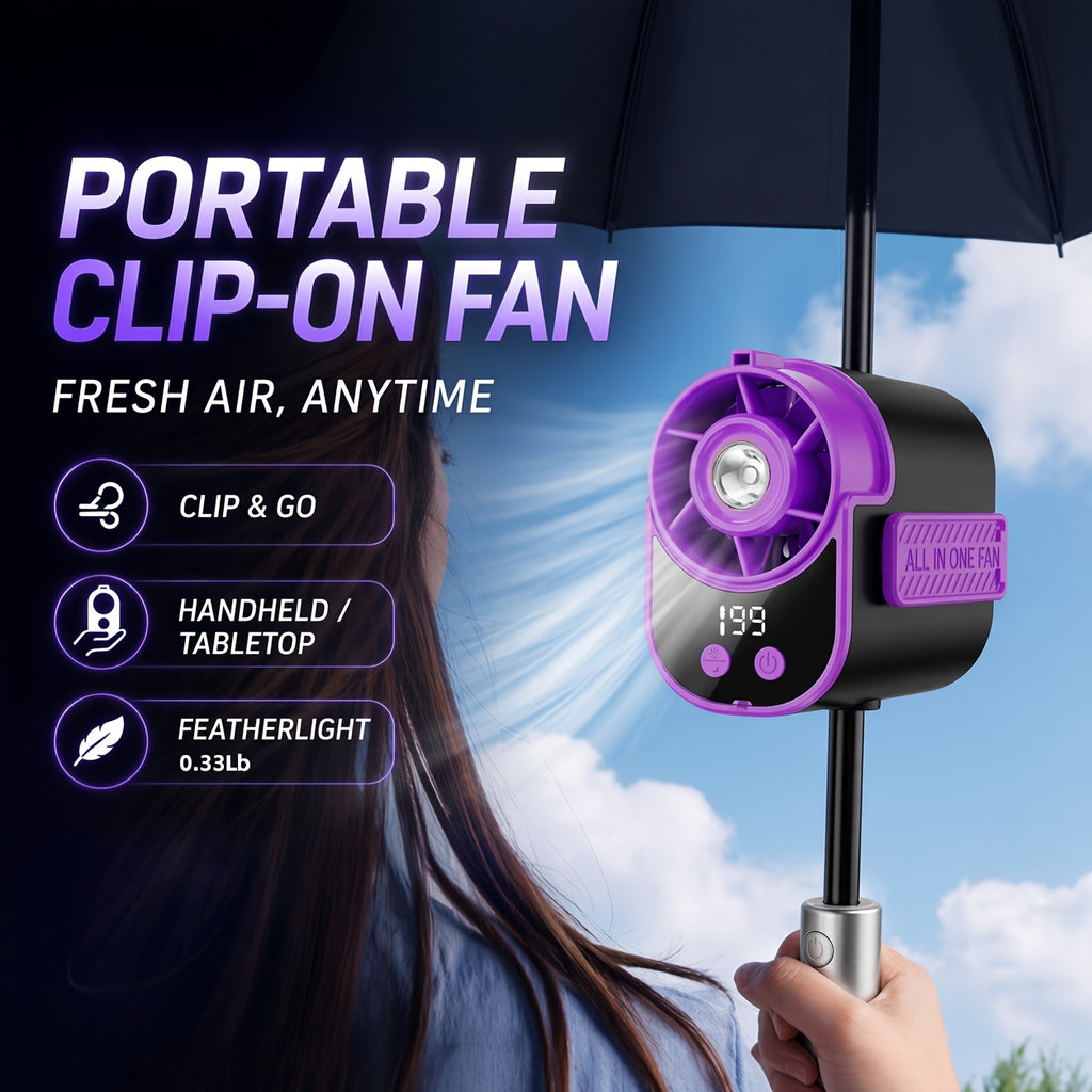 Hands-Free Neck Fan with Flashlight – 18000 RPM Brushless Motor, 199-Speed Adjustable, 5000mAh Battery, Wearable Portable Cooling Fan for Outdoor Work Camping Fishing Hiking, Single & 2-Pack