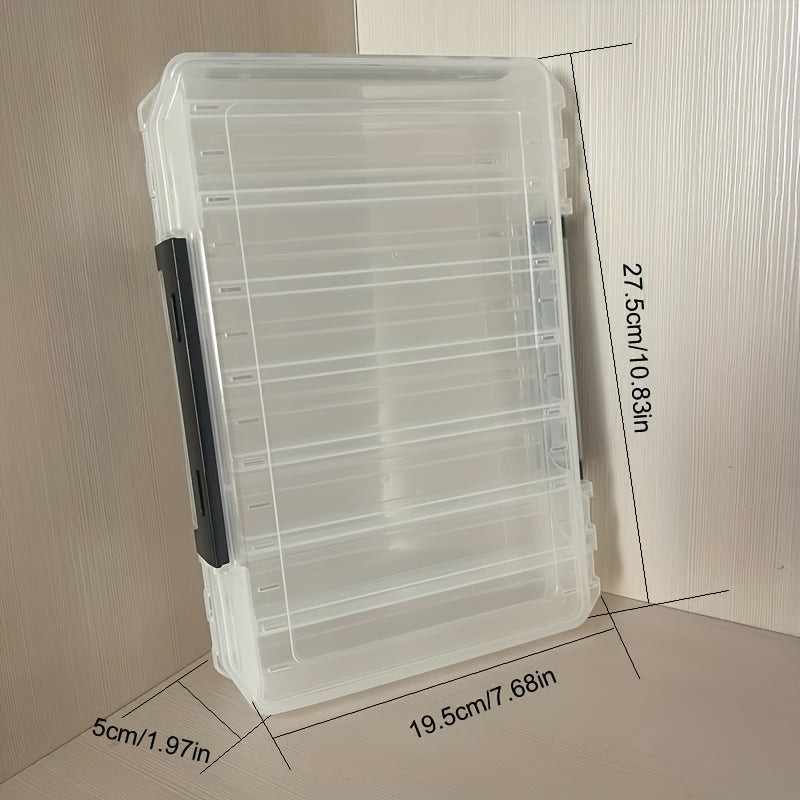 Fishing Tackle Box Two-Sided Storage Portable - Multi-Functional Lure Organizer for Bass Trout Freshwater Saltwater Fishing, Large & Extra Large Sizes, Orange Red Yellow Blue Black White