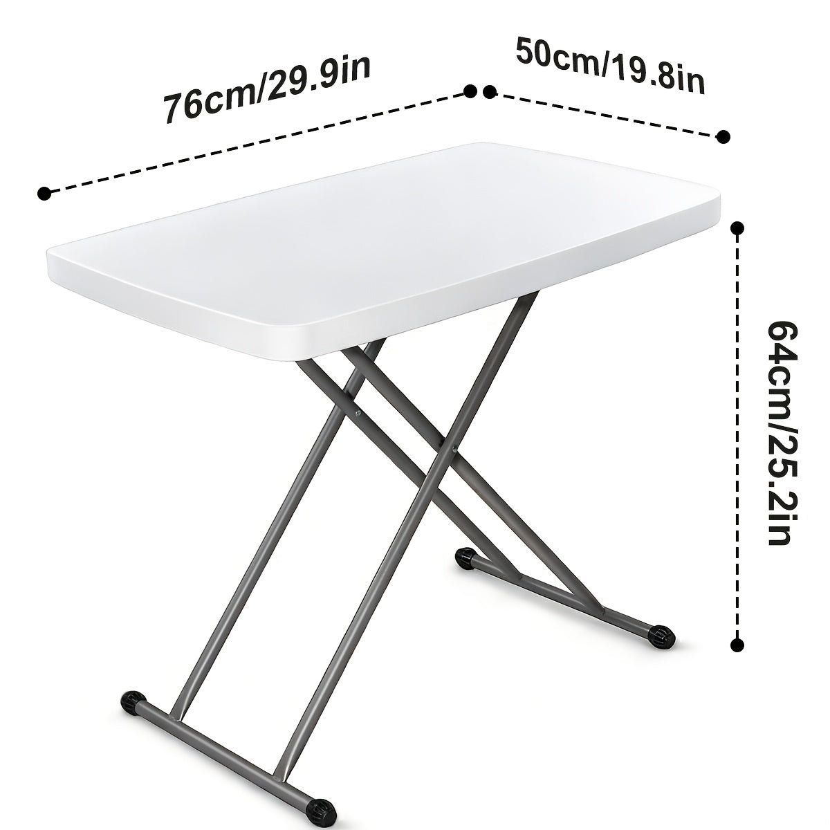 Plastic Folding Picnic Table Portable – Fold-in-Half Design with Carrying Handle & Locking Legs for Indoor & Outdoor Use, Camping, Tailgating & Dining, 2.5FT & 4FT