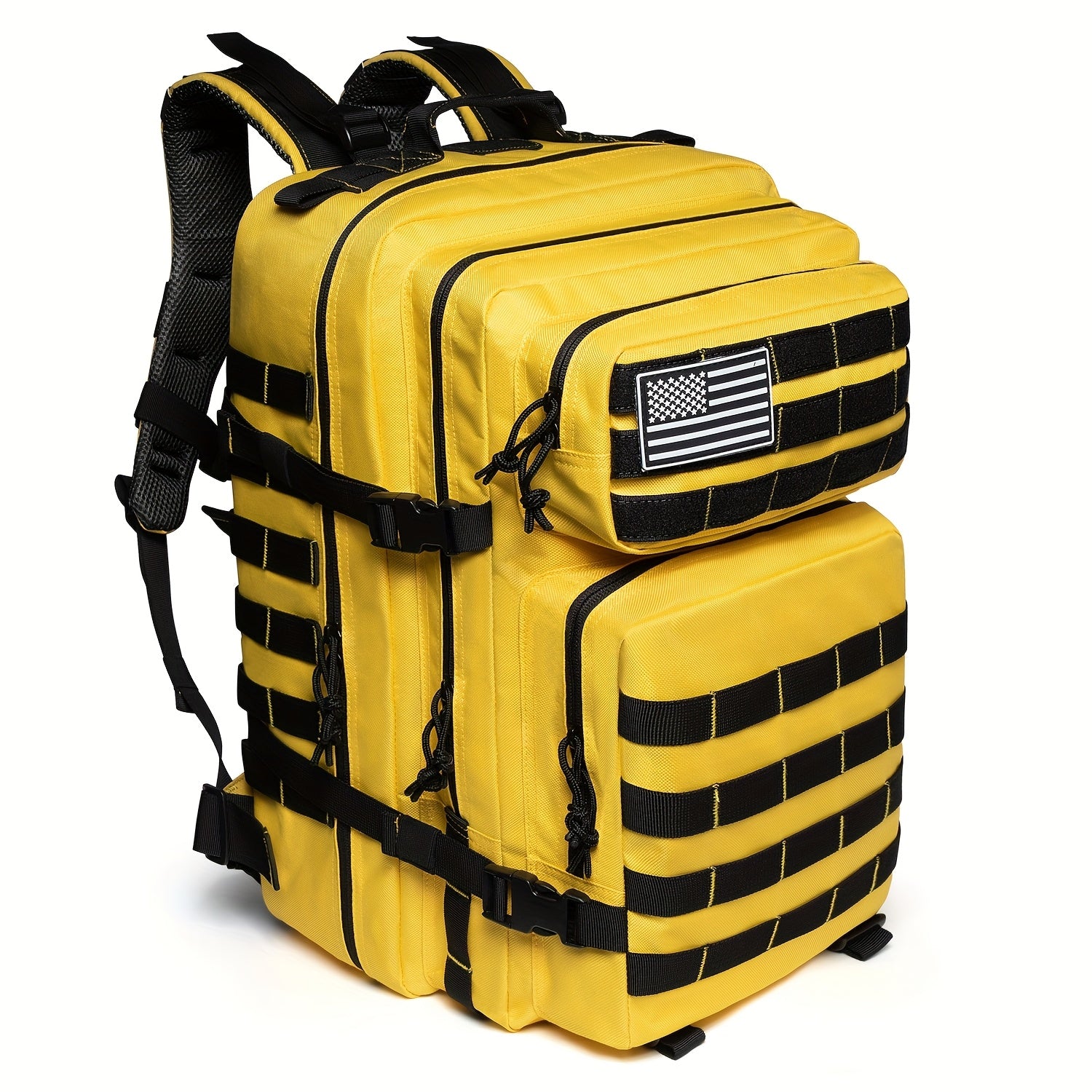 Large Tactical Travel Backpack Carry-On Approved Laptop Compartment Heavy Duty Rucksack Multiple Pockets 13 Colors Hiking Camping School Work Men Women 45L