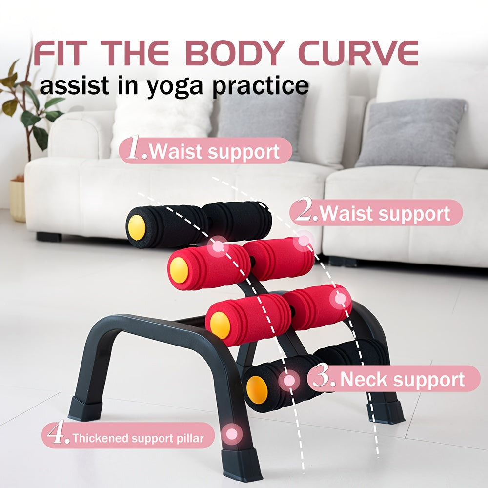 Mini Inversion Table Back Stretching Machine – Ab Trainer Handstand Training Yoga Home Gym Equipment for Back Pain Relief Core Strength Full Body Workout – Compact Space-Saving Design