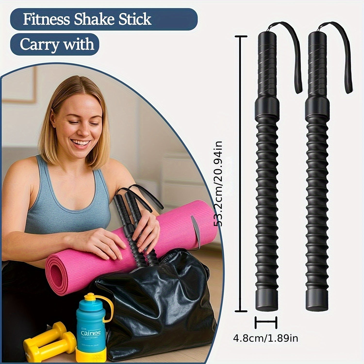 Cordless Battle Rope 2-Pack No Anchor Needed – Portable Home Gym Arm Workout Fitness Rope for Men Women Strength Training HIIT Cardio Muscle Toning Shoulder Exercise