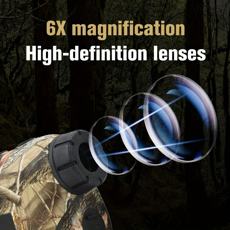 1200 Yard Laser Rangefinder 6X Camo Rechargeable – Golf & Hunting Range Finder with Flagpole Lock, Trajectory Compensation, Speed & Altitude Measurement